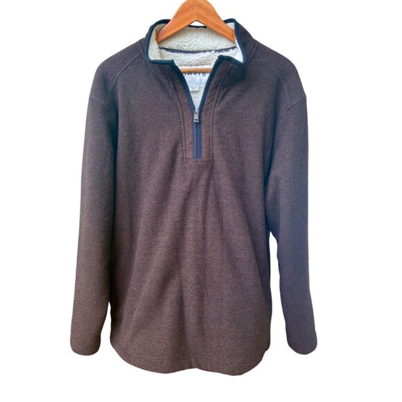 Orvis Other - Orvis 1/4 Zip Pullover Fleece Sherpa Lined Sweater Oversized Brown Men Sz XXL .g